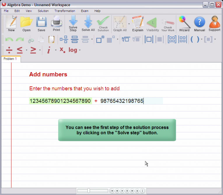 picture 1 for demo on Adding long numbers