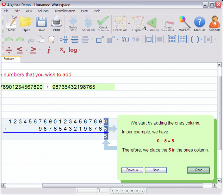 picture 3 for demo on Adding long numbers