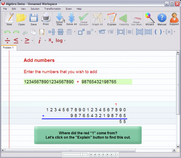 picture 4 for demo on Adding long numbers