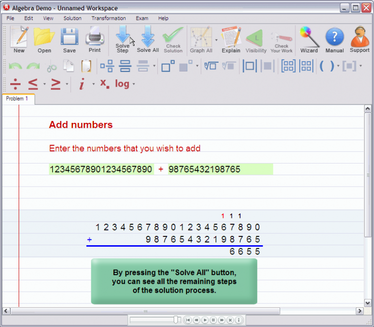 picture 6 for demo on Adding long numbers