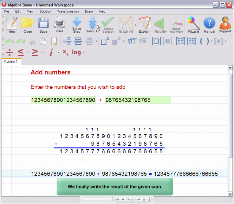 picture 7 for demo on Adding long numbers