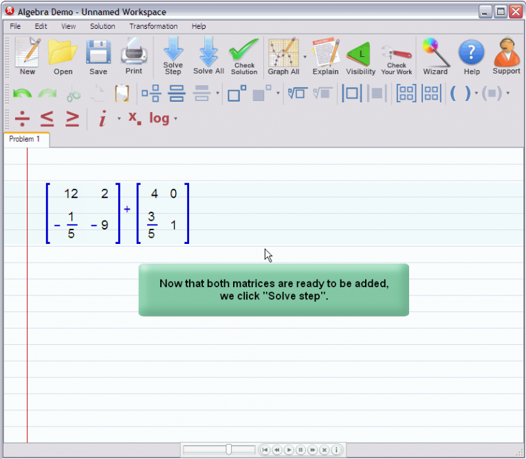 picture 1 for demo on Adding Matrices