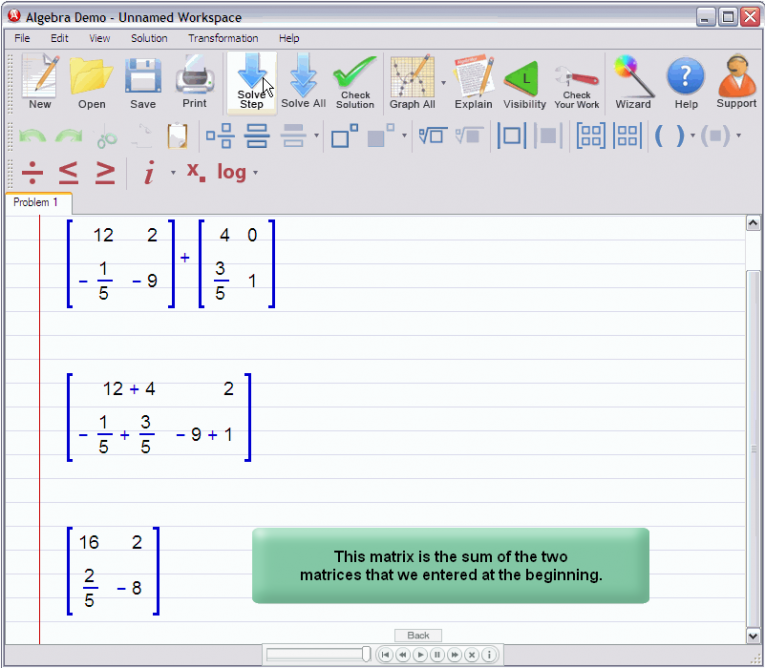 picture 4 for demo on Adding Matrices