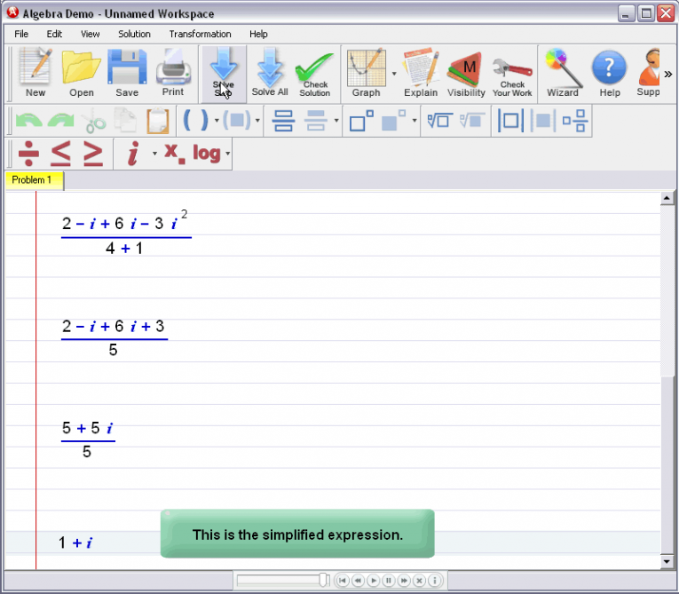 picture 4 for demo on Complex Numbers