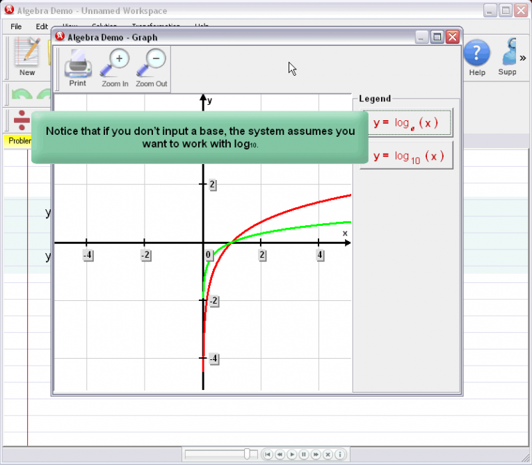 picture 7 for demo on Entering Logarithmic Expressions