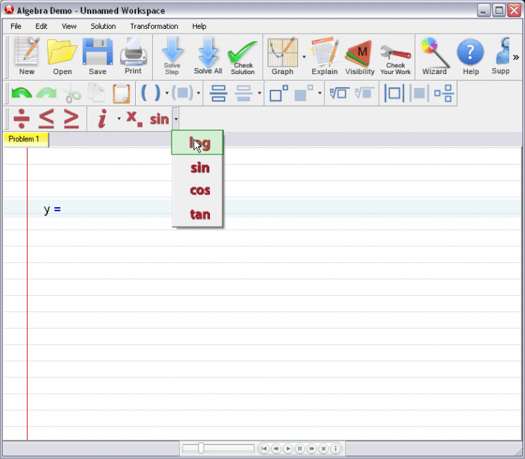 picture 2 for demo on Entering Logarithmic Expressions