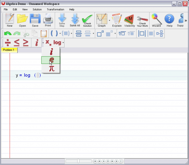 picture 4 for demo on Entering Logarithmic Expressions