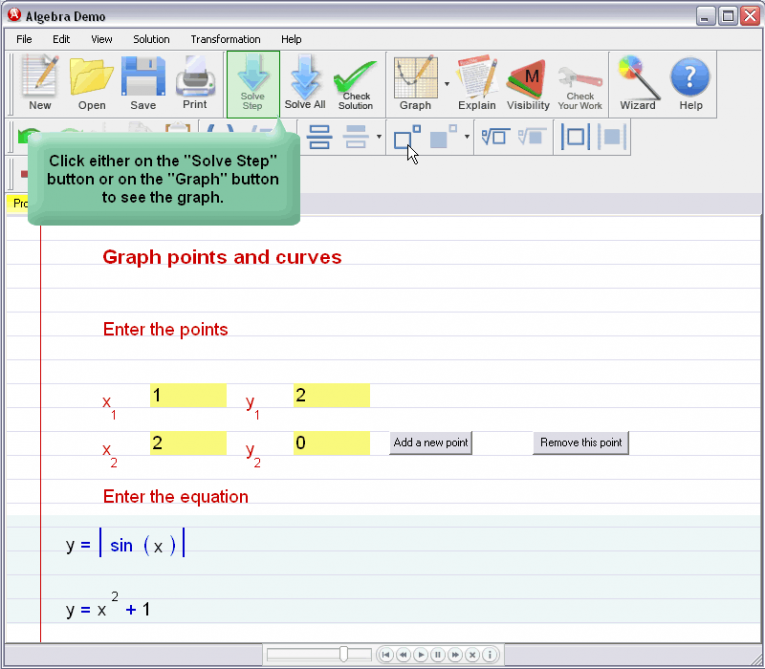 picture 3 for demo on Graphing Curves And Points