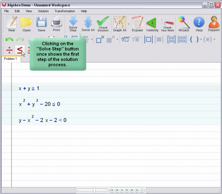 picture 1 for demo on Graphing Inequalities