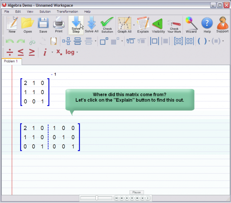 picture 1 for demo on Matrix Inverse
