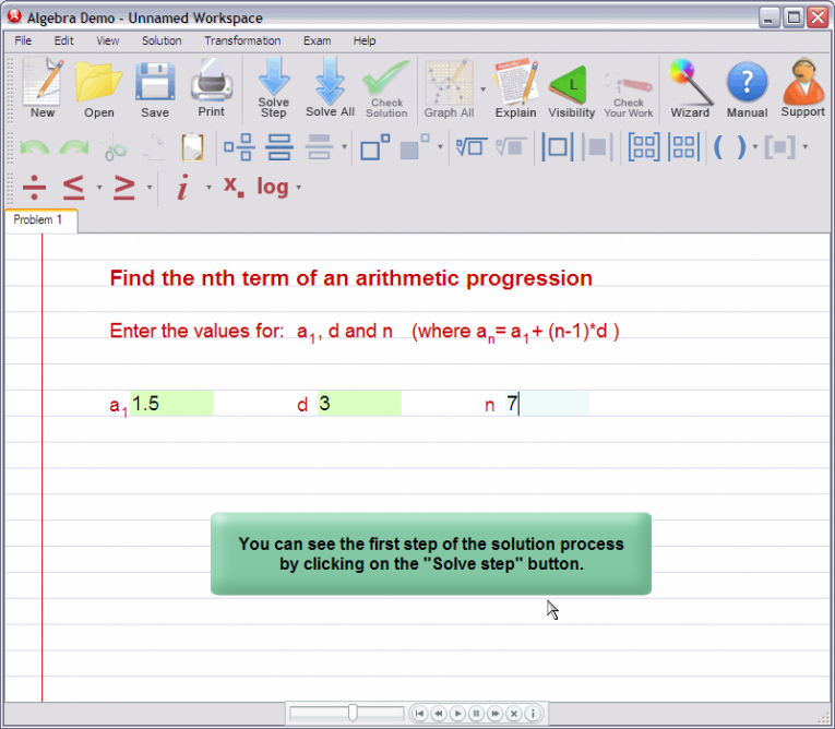 picture 3 for demo on Nth term of an arithmetic progression