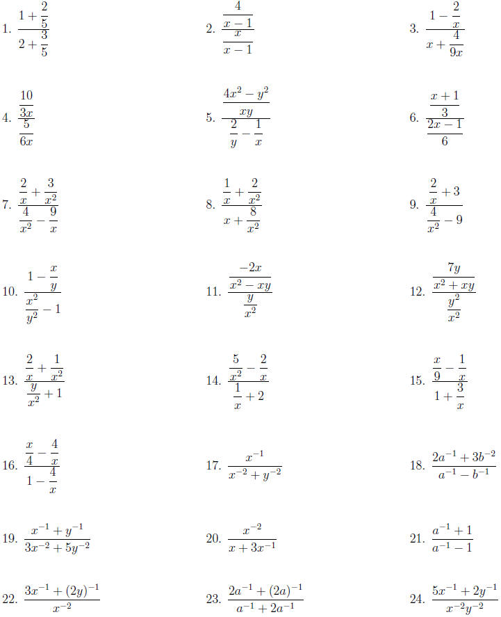 Simplifying complex Fractions 2